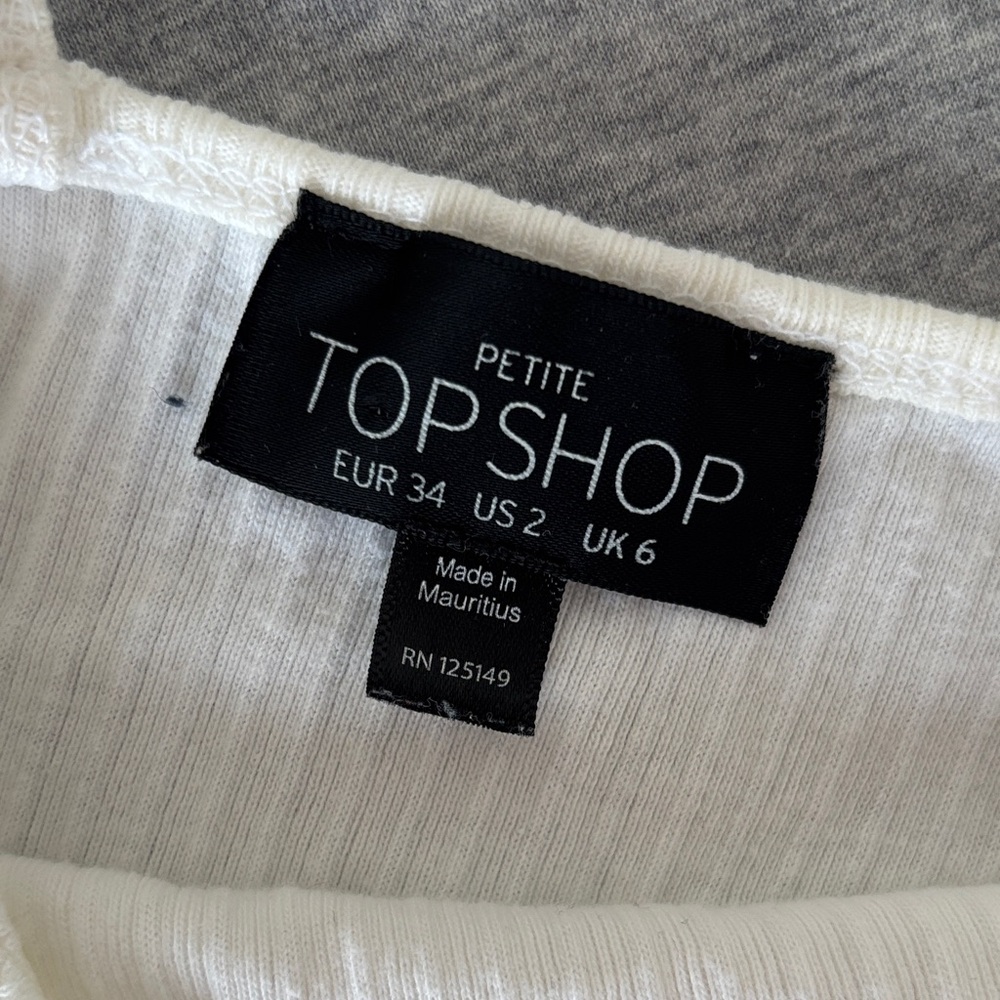 White Ribbed TopShop Tank - Picture 3 of 3